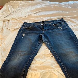 White House Black Market Blue Straight Leg Jeans